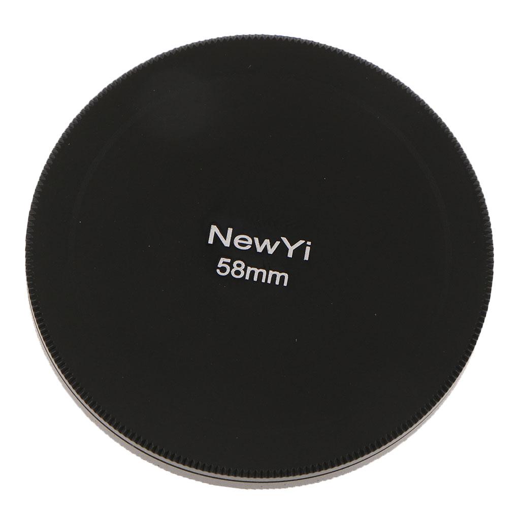 58mm Camera Lens Filter Storage Case Metal Protection Cover Black