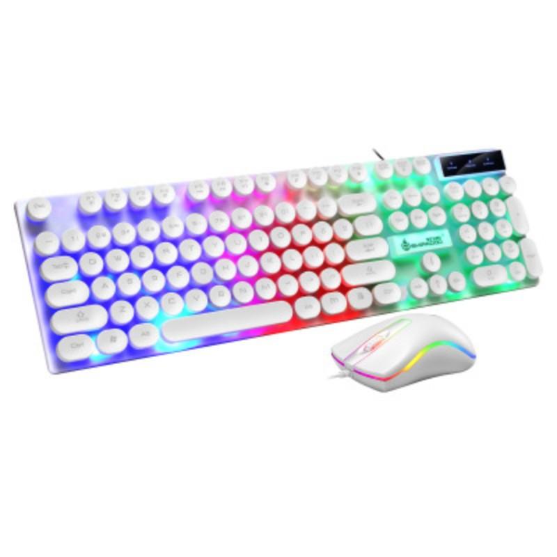 Game Thủ Bàn Phím Chuột Bàn Phù Hợp Với Bộ USB Có Dây LED Nền RGB Đình Chỉ Punk Nút Bàn Phím Và Chuột Cho Máy Tính máy Tính