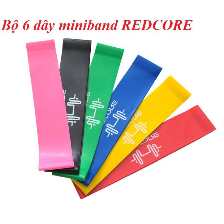 Bộ 6 dây kháng lực , miniband tập mông REDCODE cho vòng 3 siêu đẹp