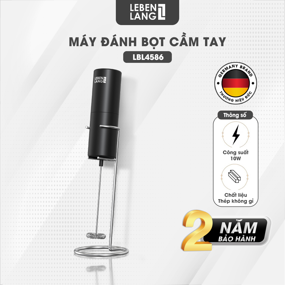 Hình ảnh Máy đánh bọt cầm tay Lebenlang LBL4586, chạy bằng PIN 2A nhỏ gọn tiện lợi, công suất 10W – hàng chính hãng