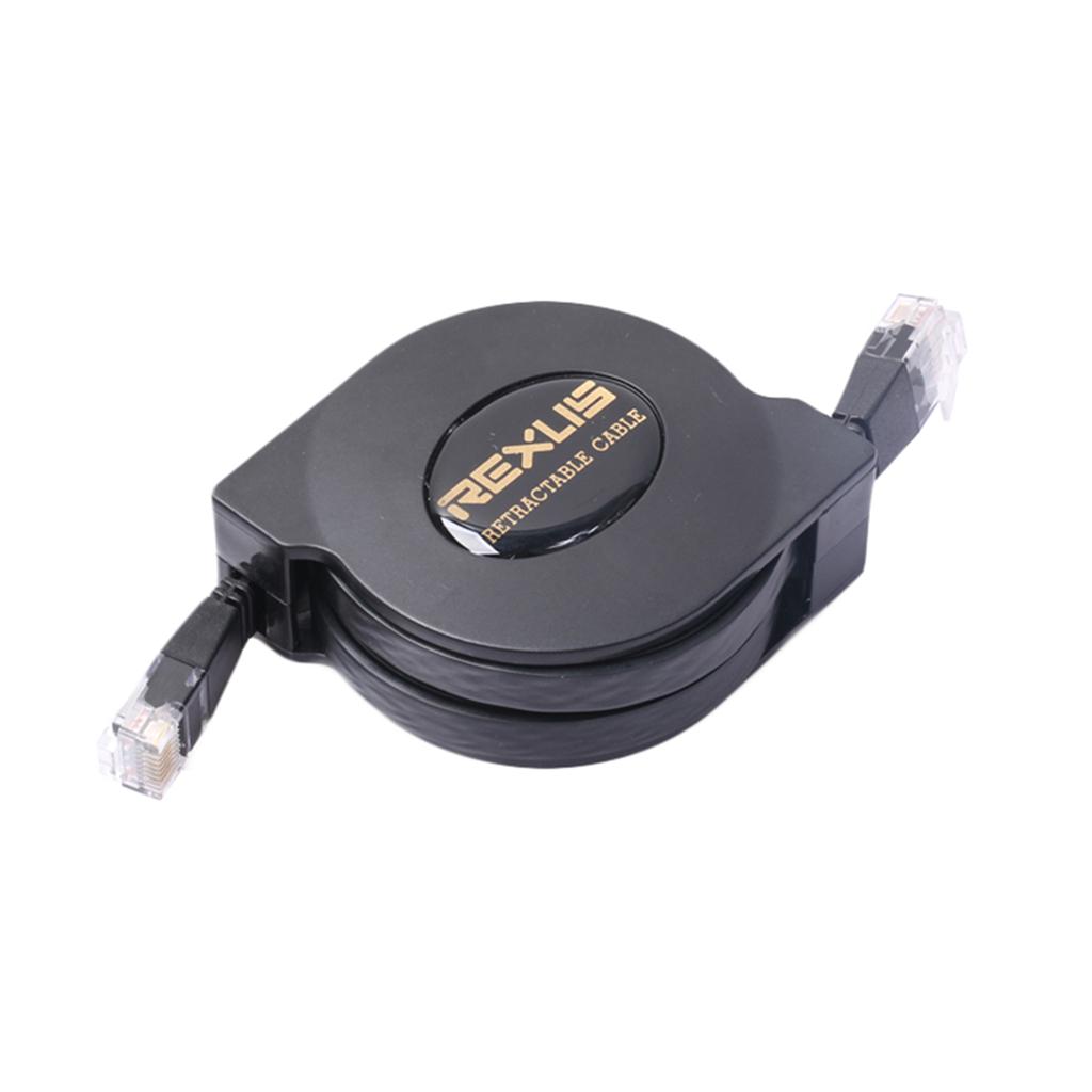 5x  Flat CAT6 Patch Ethernet LAN  Network Retractable Cable 2m