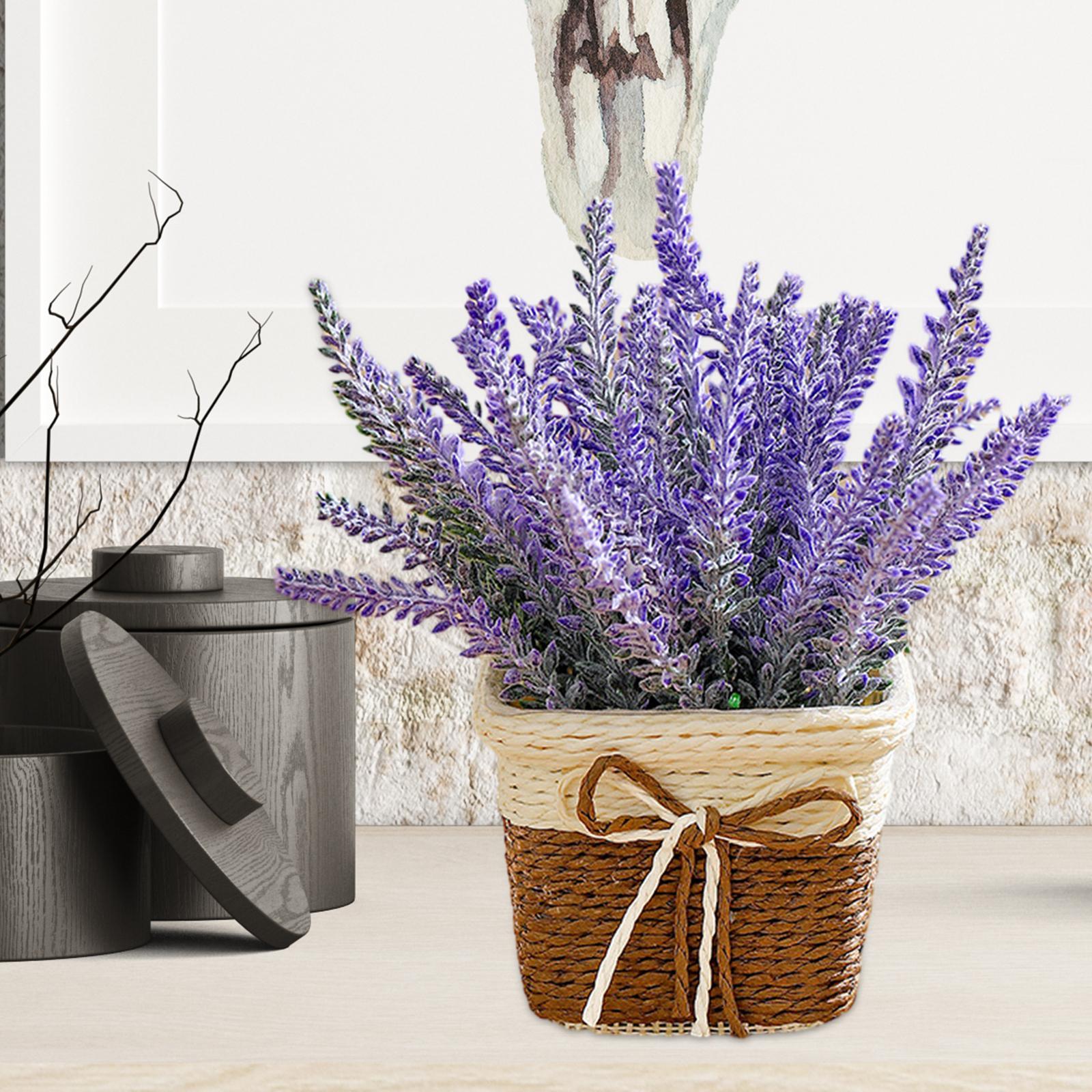 Artificial Potted Flowers Artificial Flowers Bonsai Decorative Centerpieces Table Decor Flower Arrangement for Office Shelf Farmhouse Indoor