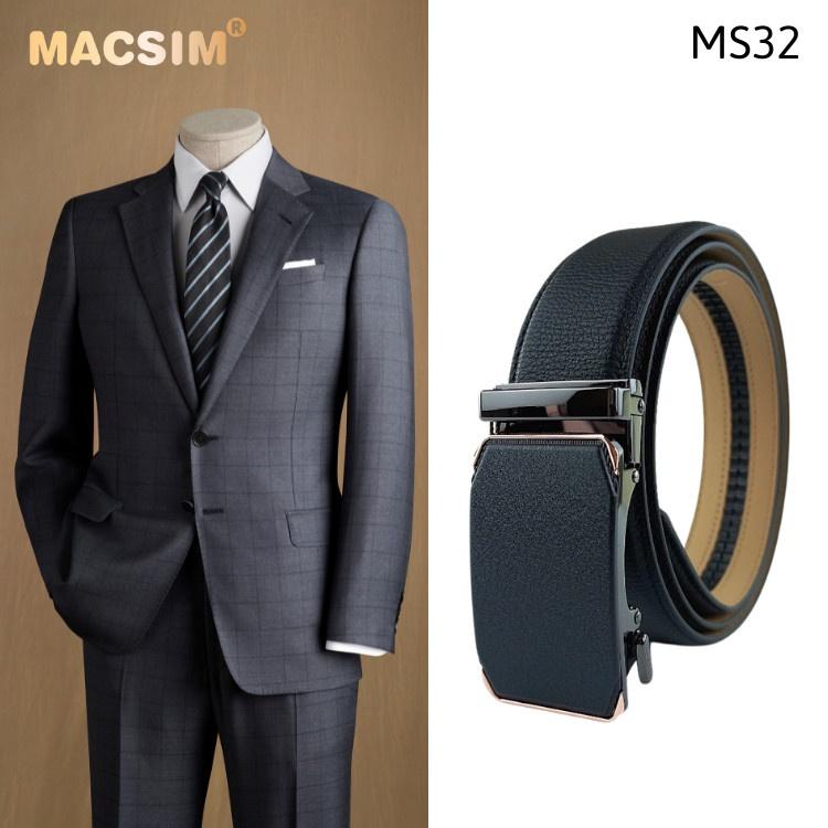 Thắt lưng nam -Dây nịt nam da thật cao cấp nhãn hiệu Macsim MS32