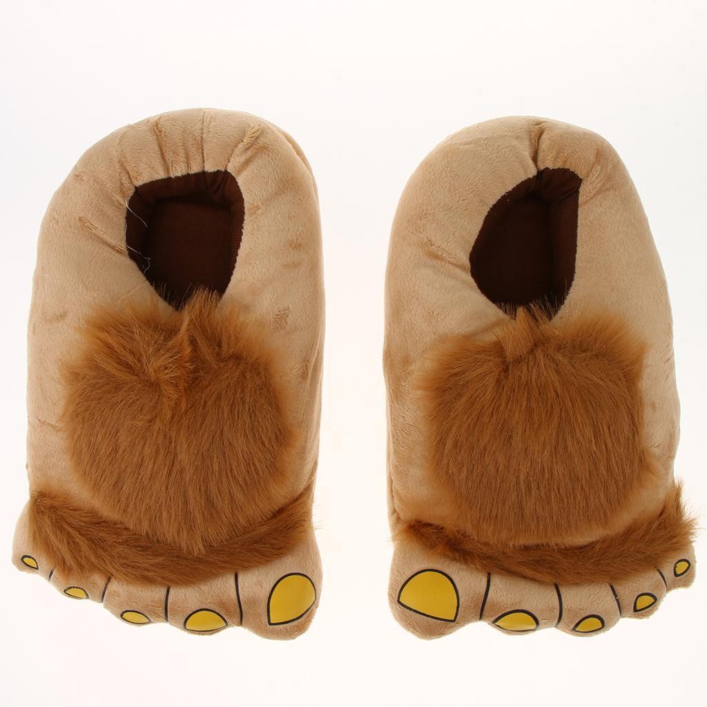 Warm Home Slippers Big Feet Unisex Monster Plush Indoor Shoes