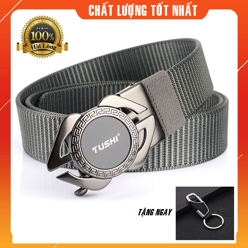 Thắt lưng Nam vải dù cao cấp, Dây lưng vải_siêu bền_Mặt khóa gài tự động thép không gỉ chắc chắn, tiện lợi, Dây nịt lính TẶNG MÓC CHÌA KHÓA