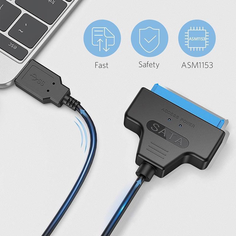 Cáp Chuyển Đổi Ổ Cứng USB 3.0 / 2.0 Sang SATA 22 Pin 2.5 Inch HDD SSD 6Gbps Chuyên Dụng