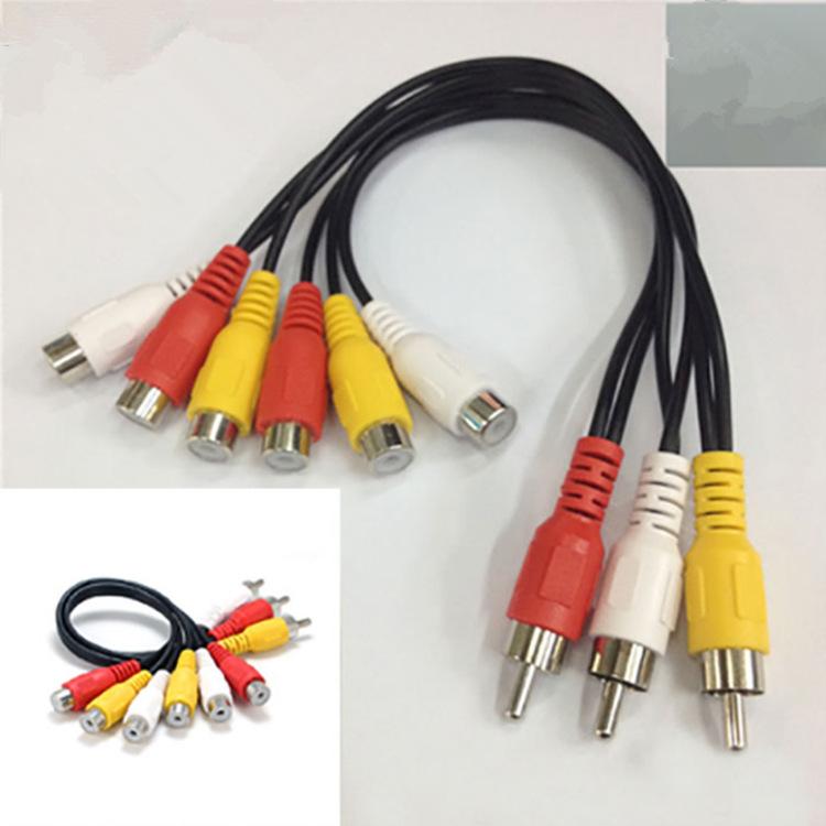 Cáp Chuyển 3 Đầu Dương Sang 6 Cổng Rca One Sang Tv Rca
