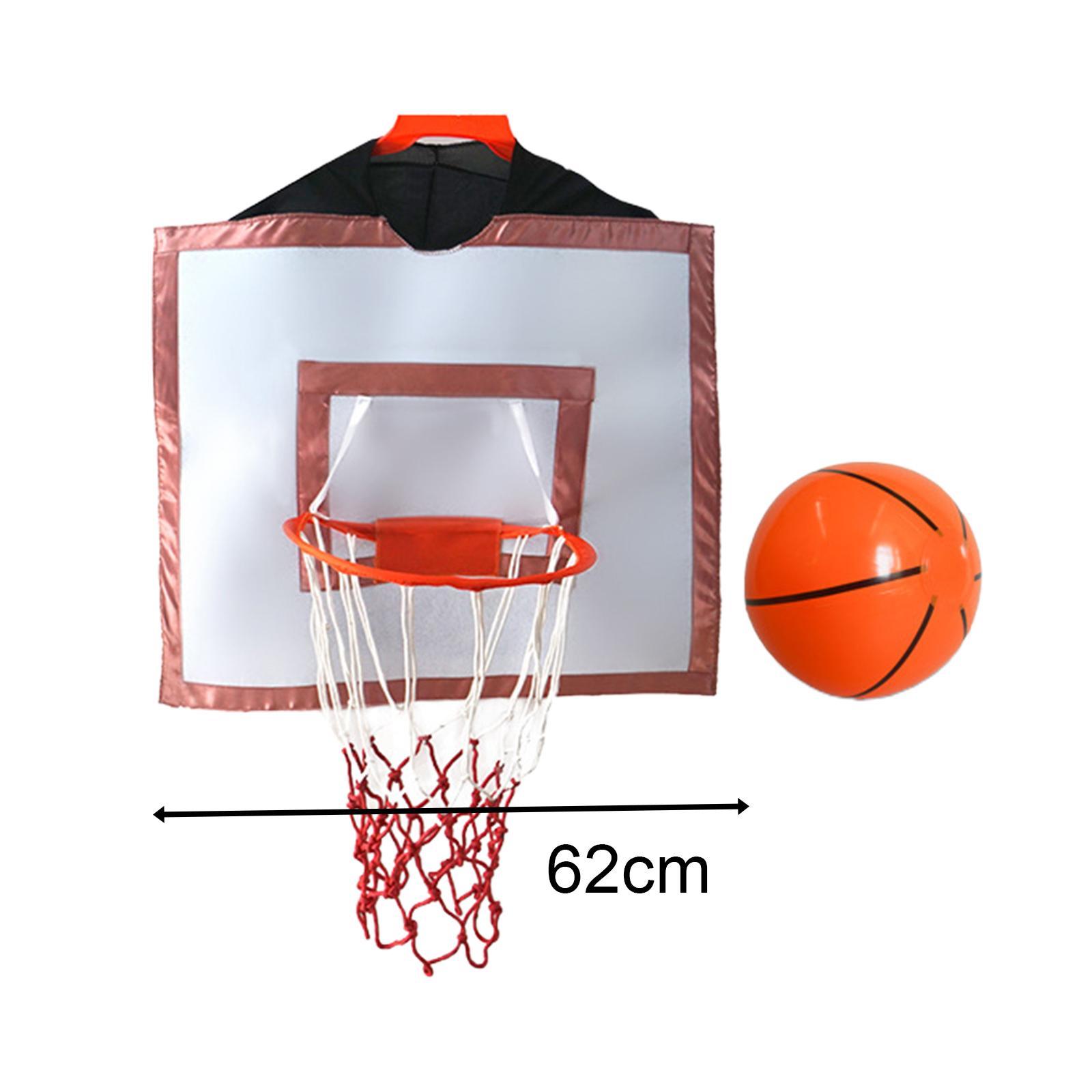 Wearable Basketball Hoop Basketball Props Costumes Clothing Toys Portable Basketball Rim Basketball Net for Boys Girls Adults Party Festival