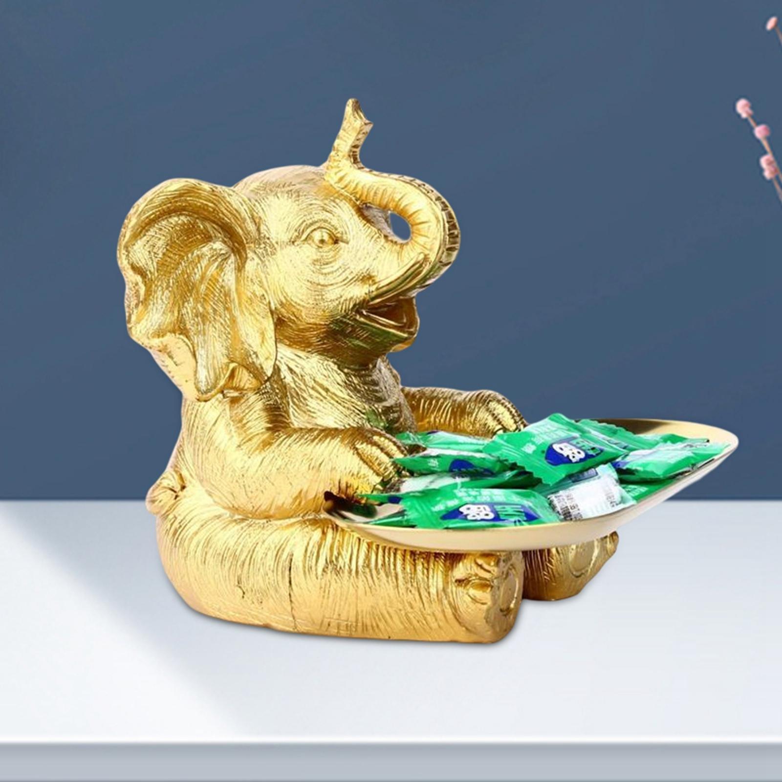 Adorable Animal Statue Keys Holder Room Ornaments Dish Figurine