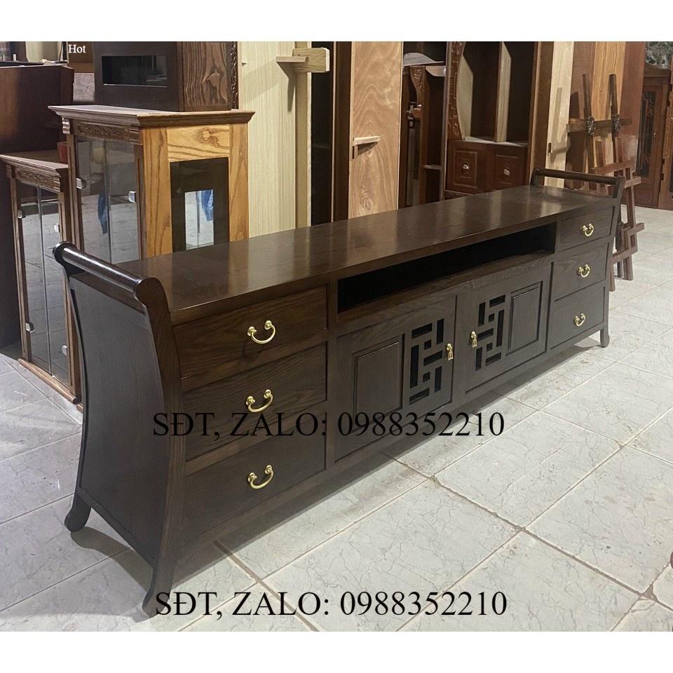Kệ tivi quai xách gỗ Sồi Nga