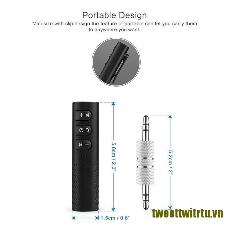 Thiết Bị Nhận Tín Hiệu Âm Thanh Bluetooth Không Dây Mini Giắc Cắm 3.5mm