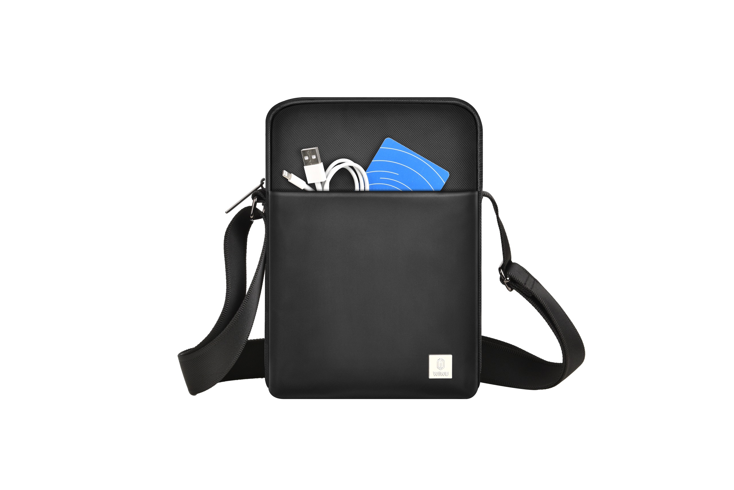 Túi đeo chéo WiWU Hali Crossbody để phụ kiện điện tử, với khóa kéo một cách chắc chắn, có ngăn lớn và nhỏ - Hàng chính hãng