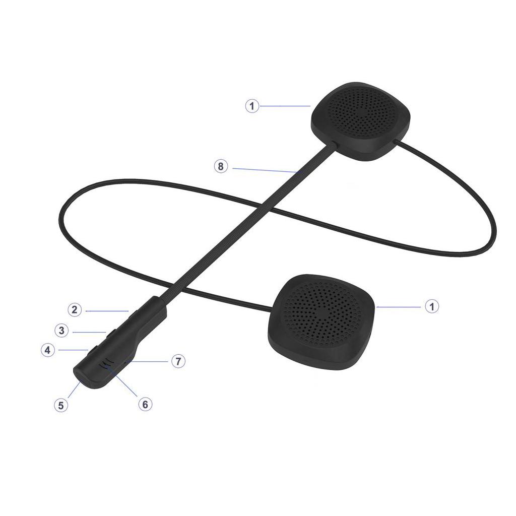 Headphone Speaker Bluetooth USB Charge Intercom Interphone