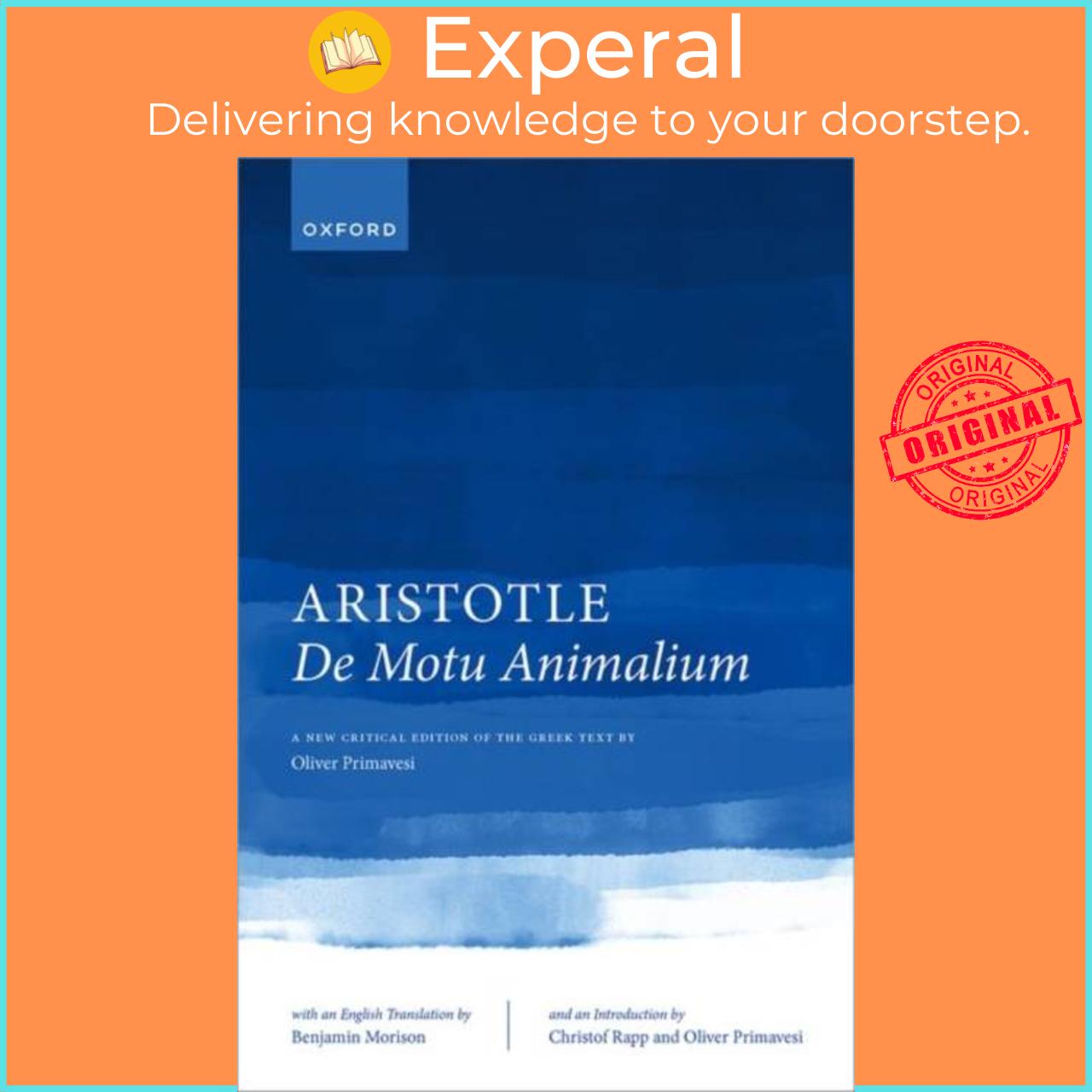 Sách - Aristotle, De motu animalium - Text and Translation by  (UK edition, hardcover)