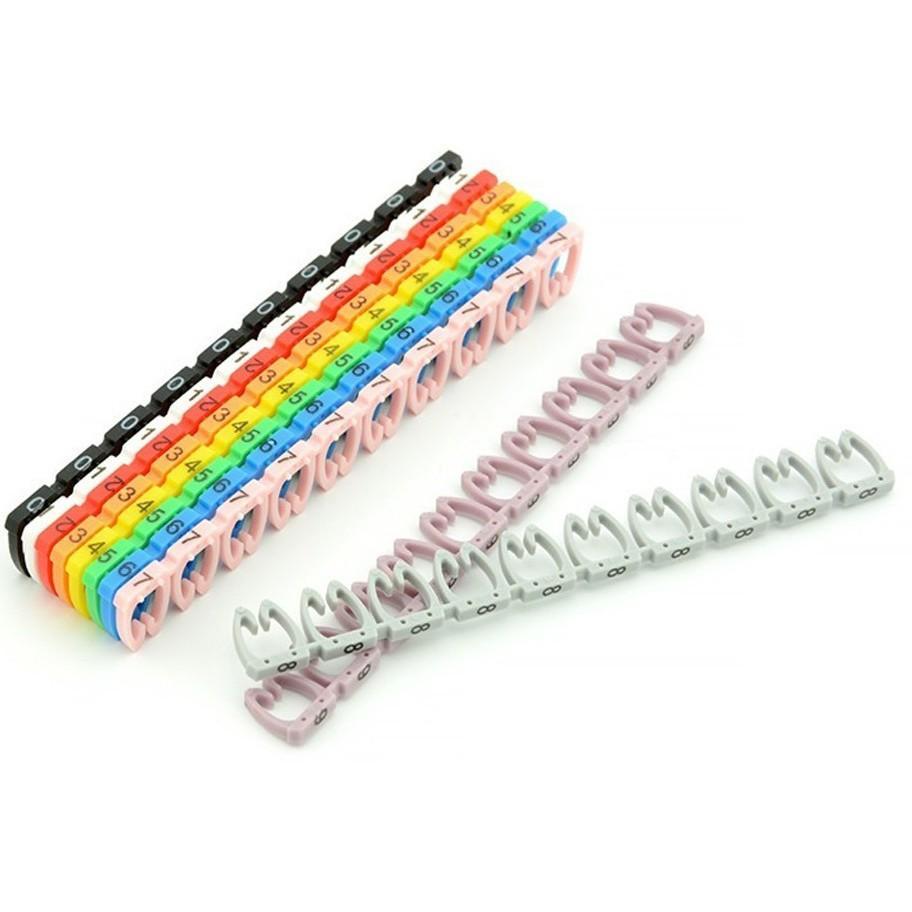 Vỉ Vòng đánh số dây mạng Cat5 - Cat6 (100 số)
