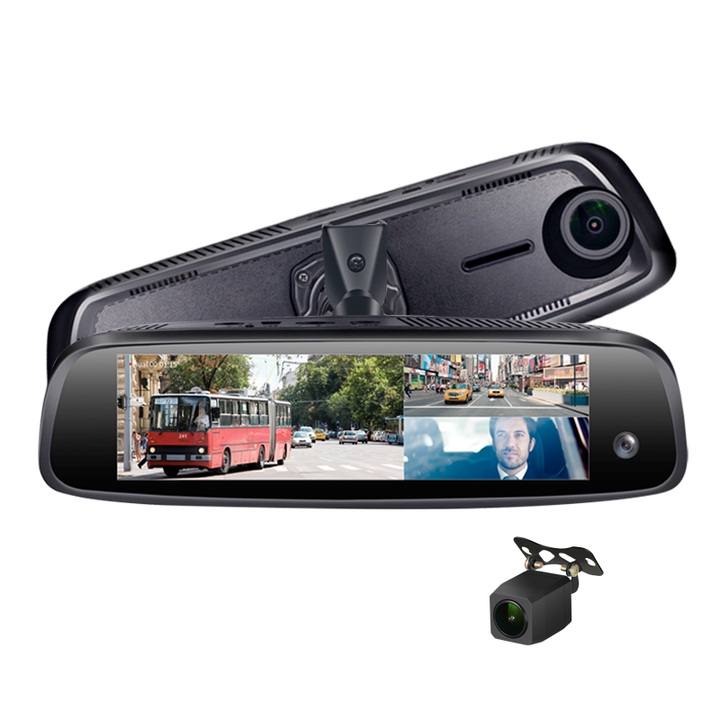 Camera hành trình cao cấp Phisung E09-3 tích hợp 3 camera, GPS, 4G, Android, Wifi