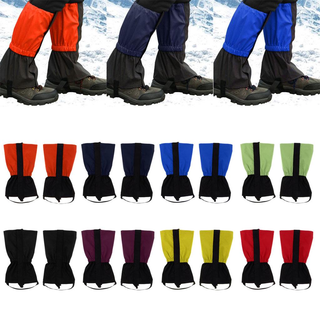 Outdoor Snow Waterproof Snow Boot Gaiters Walking High Leg Cover  Orange
