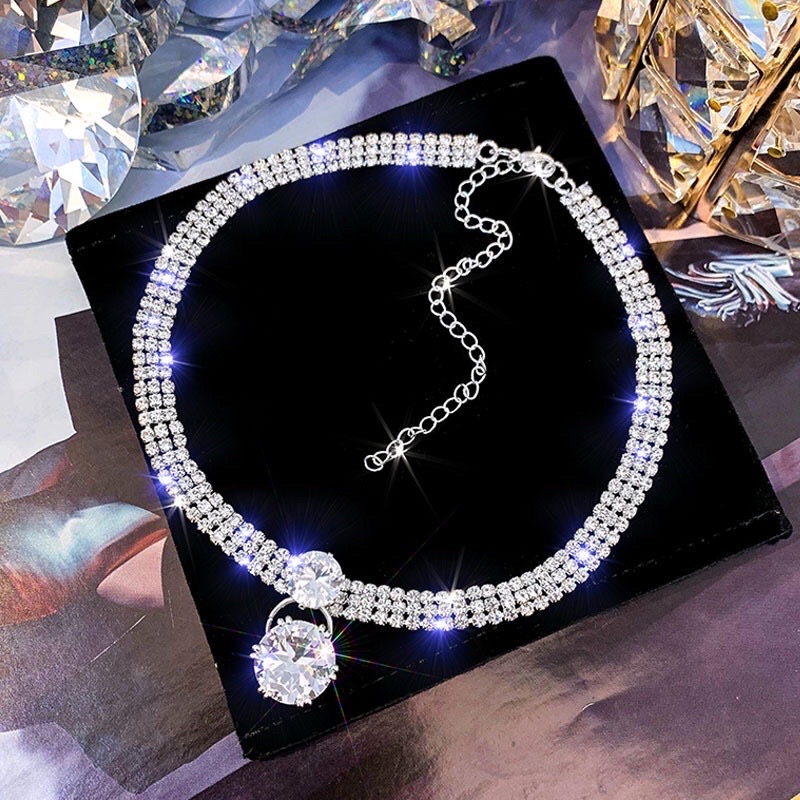 Vòng Cổ Choker Cao Cấp Đính Đá Dự Tiệc Event Sang Trọng Quý Phái