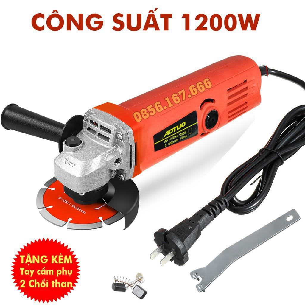 Máy mài cầm tay 1200W - Máy Cắt Công Suất Lớn - Máy mài góc AOTUO - 100% Lõi đồng, Siêu bền