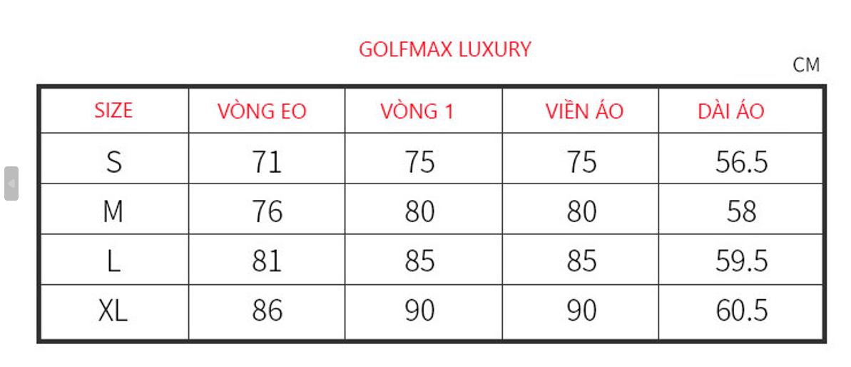 Áo cộc tay golf nữ LG21001