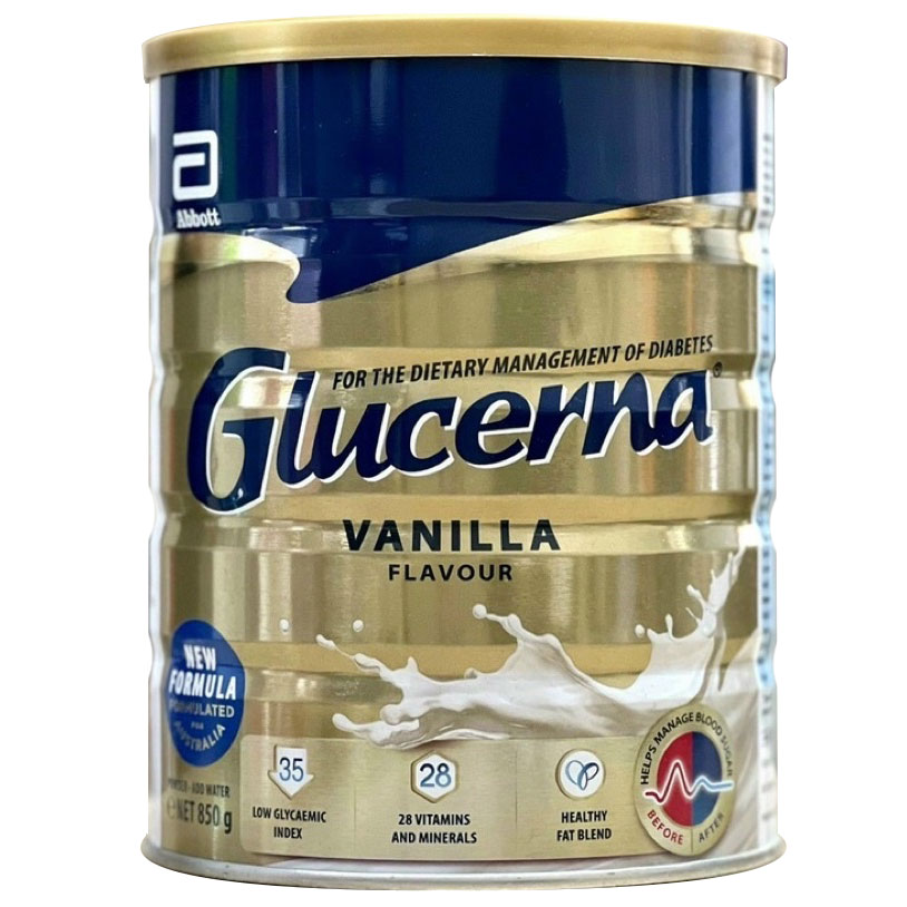 Sữa bột Abbott Glucerna Vanilla dành cho người đái tháo đường và tiền đái tháo đường - Nhập khẩu Australia