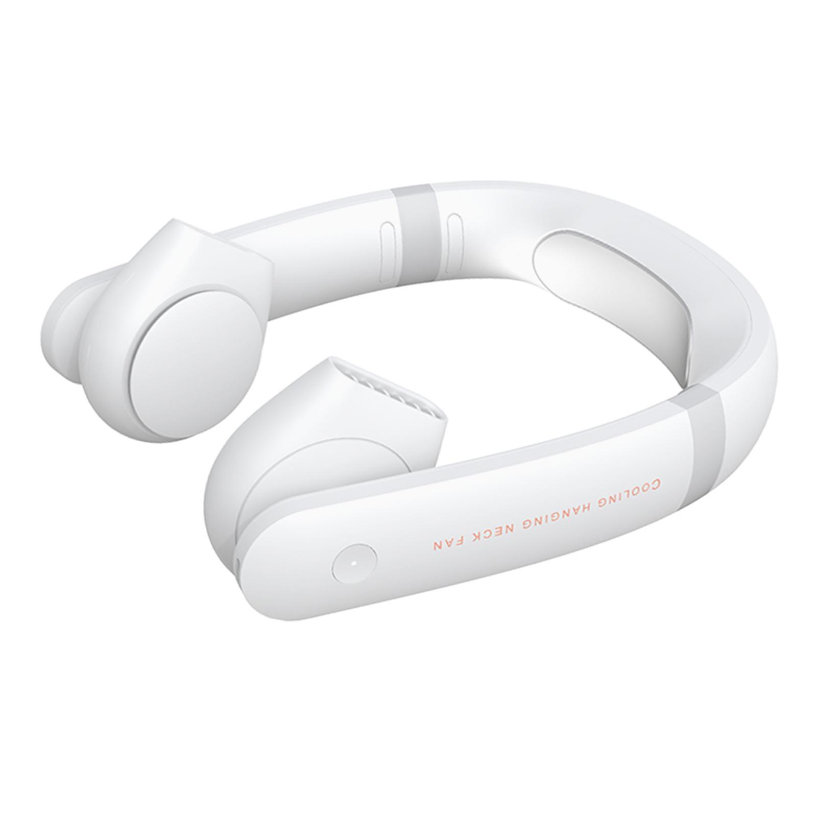 Portable USB Rechargeable Neckband Cooling Fan Neck Hanging Fan With Headset