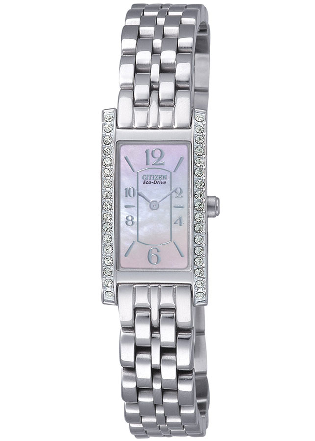 Đồng Hồ Nữ Citizen Đính Đá Swarovski Dây Thép Không Gỉ EG2025-75X - Mặt Xà Cừ