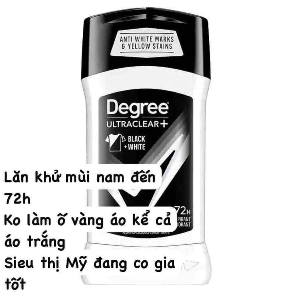 combo 5 Lăn nách Degree men black white 76g (mẫu mới)