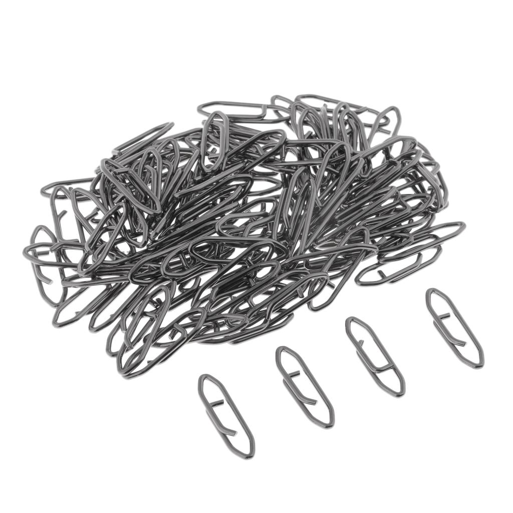 100Pcs Carbon Steel Fishing Snap Hook Connector Hooked Snap Tackle