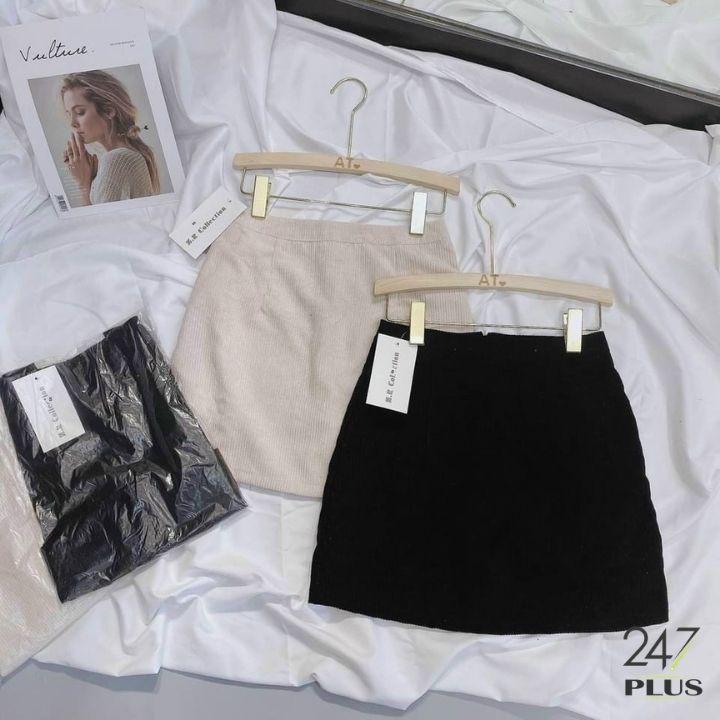 Chân váy chữ a nhung tăm