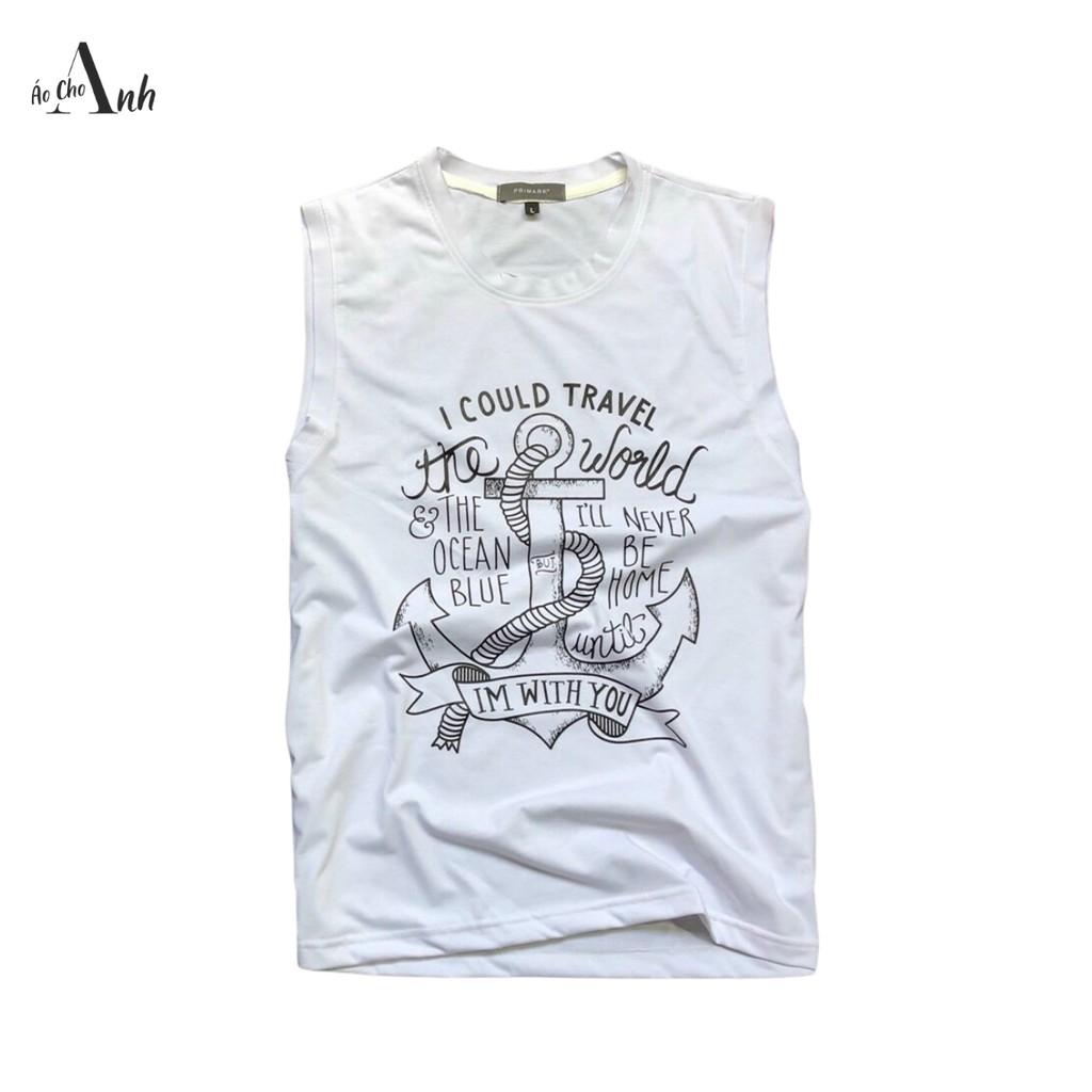 Áo thun ba lỗ nam tanktop cho mùa hè vải thun cotton cực mát thoải mái vận độngkhông bể form team 3 lỗ - A08