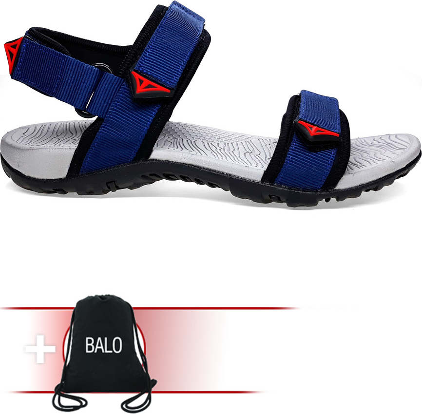 Giày Sandal Việt Thủy Quai Chéo VT2 - Xanh Dương - Tặng Kèm Balo Túi Rút Đặc Biệt