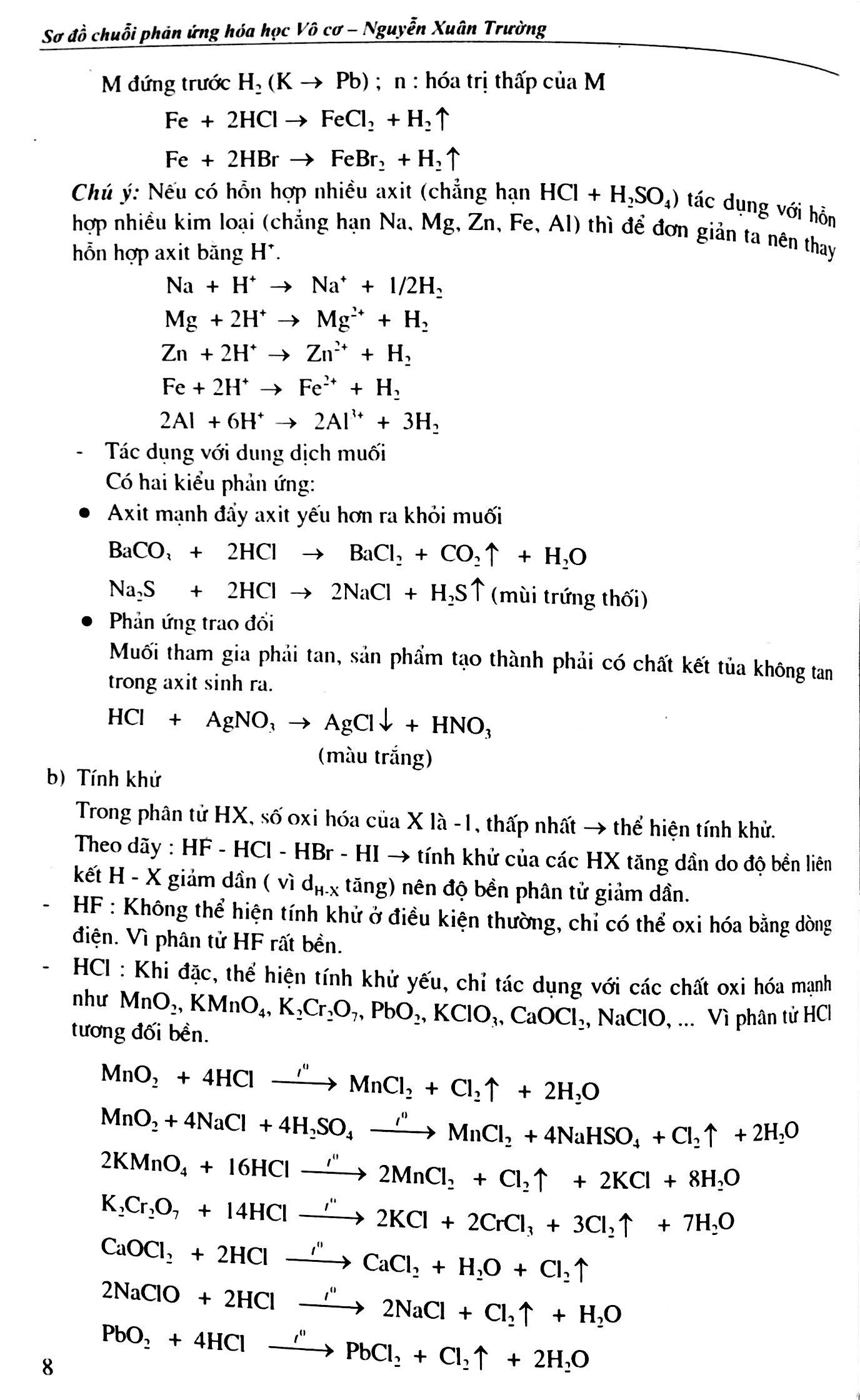 Sơ Đồ Chuỗi Phản Ứng Hóa Học Vô Cơ