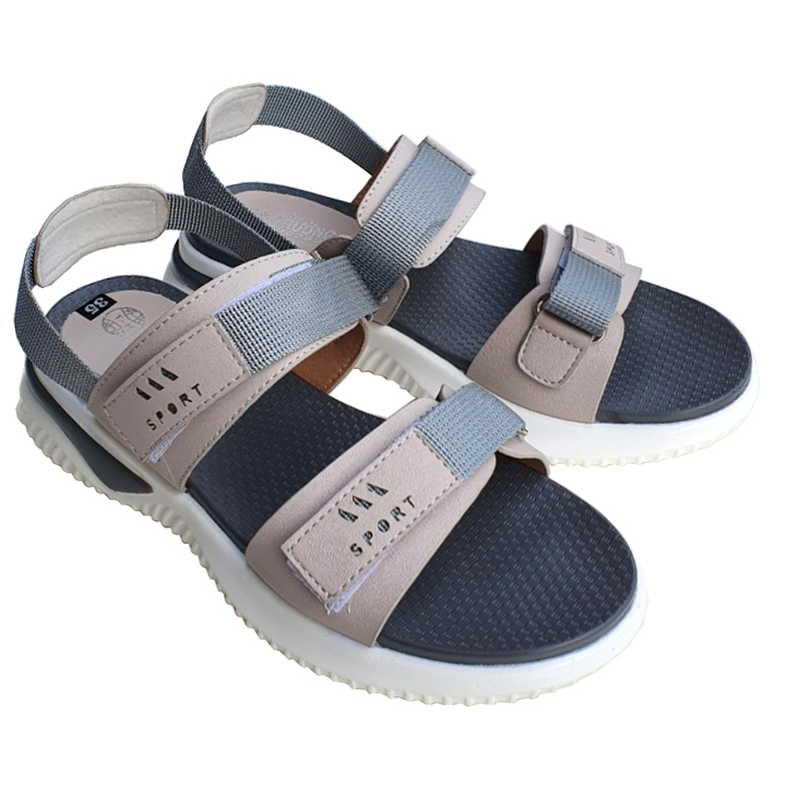 Giày sandal nữ đế bằng cao 4,5cm Trường Hải màu kem thời trang cao cấp SD2778