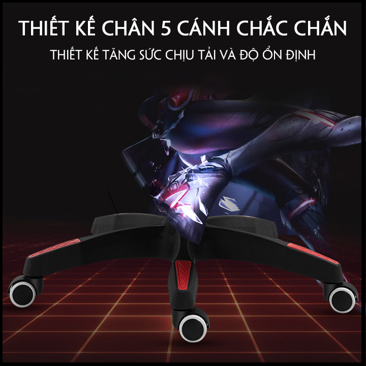 Ghế Gaming Cao Cấp. Ghế Game Full Sport.Có Massage Lưng. Chân Xoay - Tùy Chỉnh Độ Cao Thấp - Độ Ngả Lưng