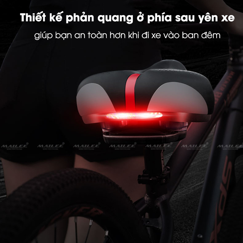 Yên BÉO xe đạp GEL-608 Da PU Thoáng Khí Êm Ái Chống Sốc Phụ Kiện Xe Đạp Thể Thao Lắp đặt dễ dàng - Mai Lee