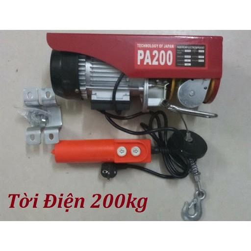 Tời điện nâng hạ PA200 bằng cáp 20M chạy điện 220v