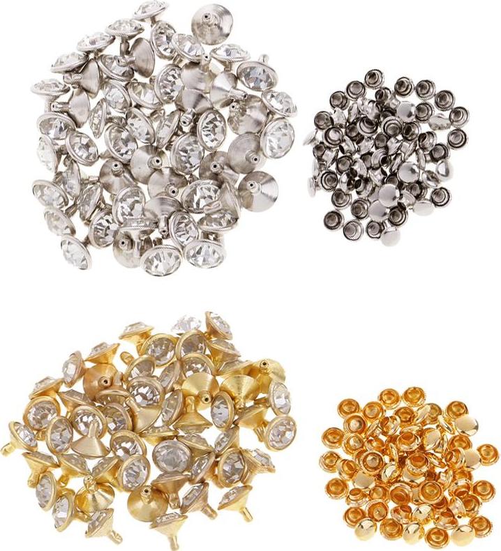 Kim Cương Giả Đinh Tán Cho Da DIY Nhanh Chóng Đinh Tán Đinh Nhọn Làm Đồ Da-Thủ Công Cho Túi Giày Vòng Tay Tand