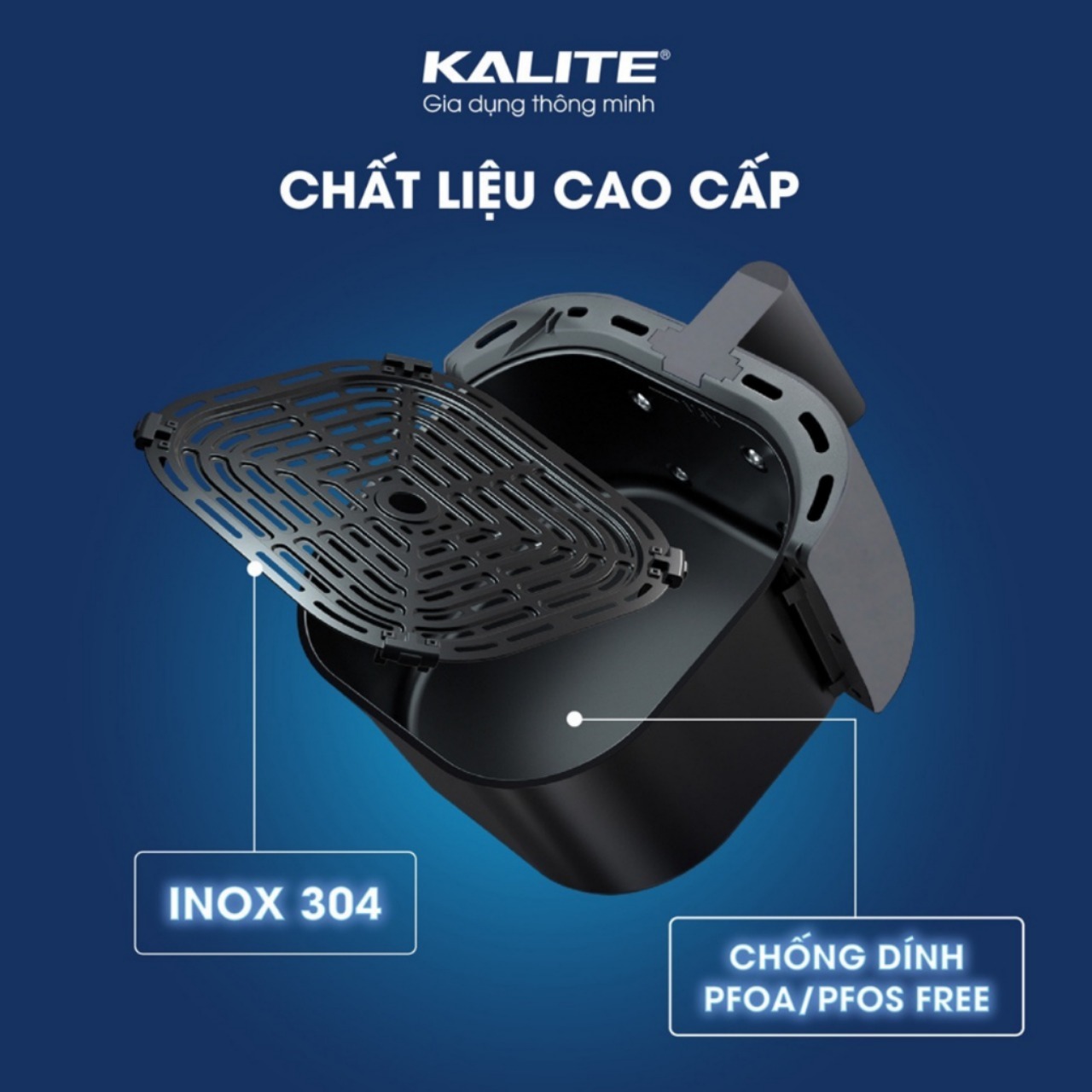 Nồi Chiên Hấp Đa Năng Kalite Steam 7, Dung Tích 7.0Lit - 2600W, Hàng Chính Hãng