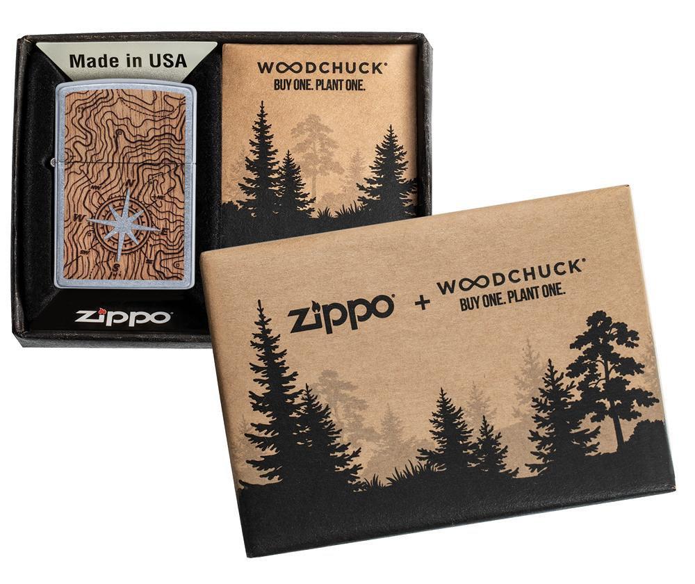 Bật Lửa Zippo WOODCHUCK USA Compass 49055