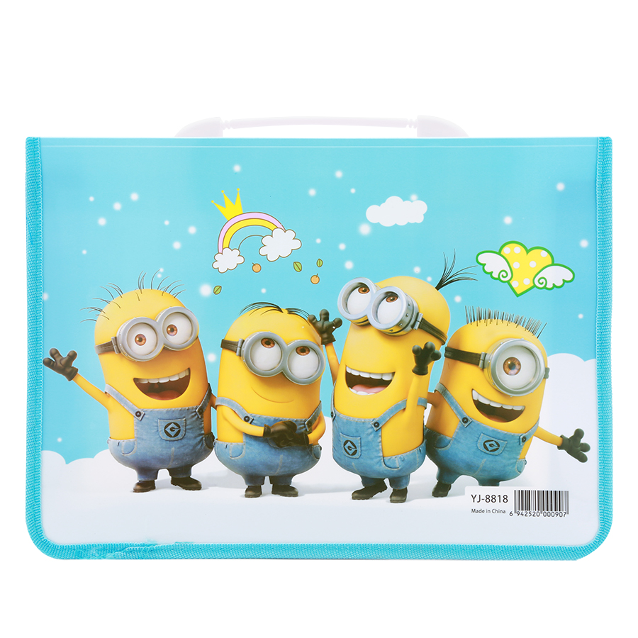 Combo Cặp Học Sinh 2 Ngăn Và Thước Nhựa - Hình Minions