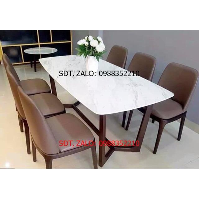 Bộ bàn ghế ăn mặt đá