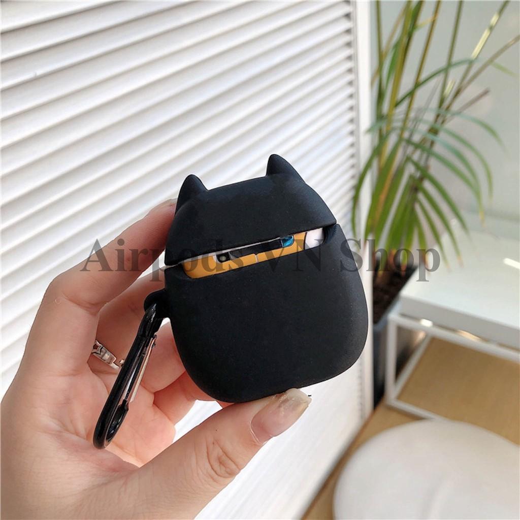 Bao Case Ốp dành cho Airpods 1/2 black Panther báo đen sừng silicon cao cấp