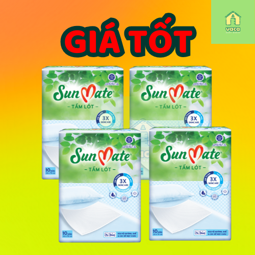 Combo 4 gói tấm lót người lớn SunMate 10 miếng size 45x70cm