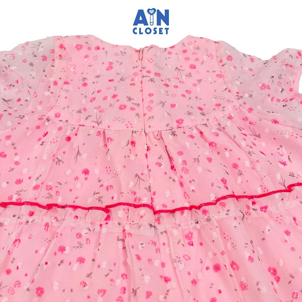 Đầm bé gái họa tiết Hoa Baby Hồng Voan - AICDBGEGBJA6 - AIN Closet