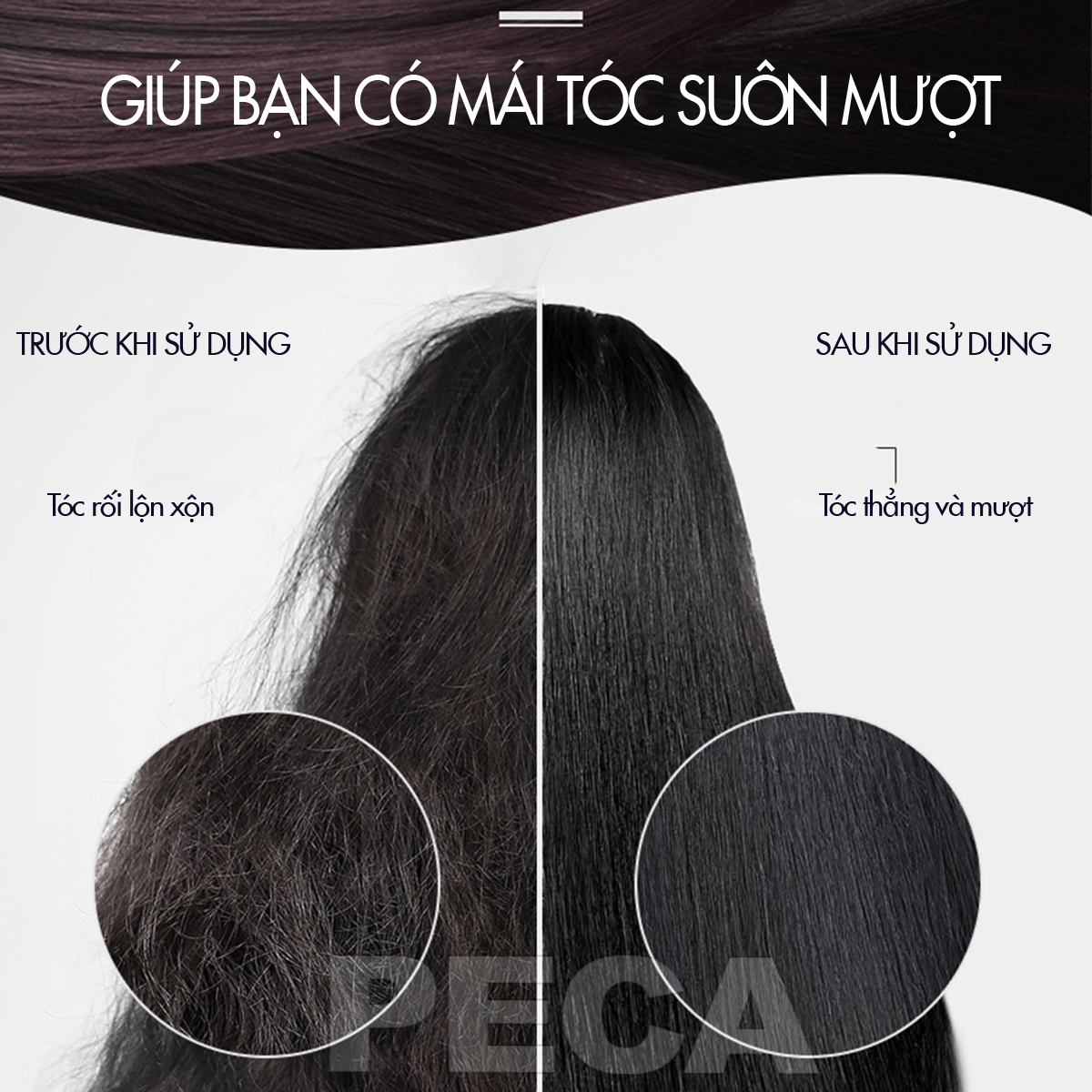 Máy duỗi tóc Kemei KM-8889 điều chỉnh 4 mức nhiệt phù hợp với mọi loại tóc