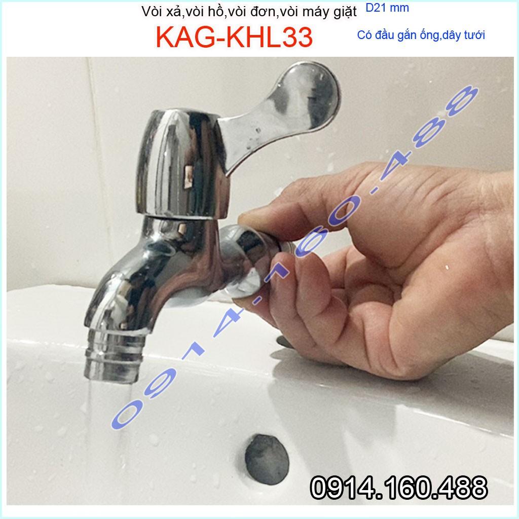 Vòi lạnh gắn tường KAG-KHL33, vòi hồ xả xô, vòi xả máy giặt xả nước mạnh sử dụng tốt