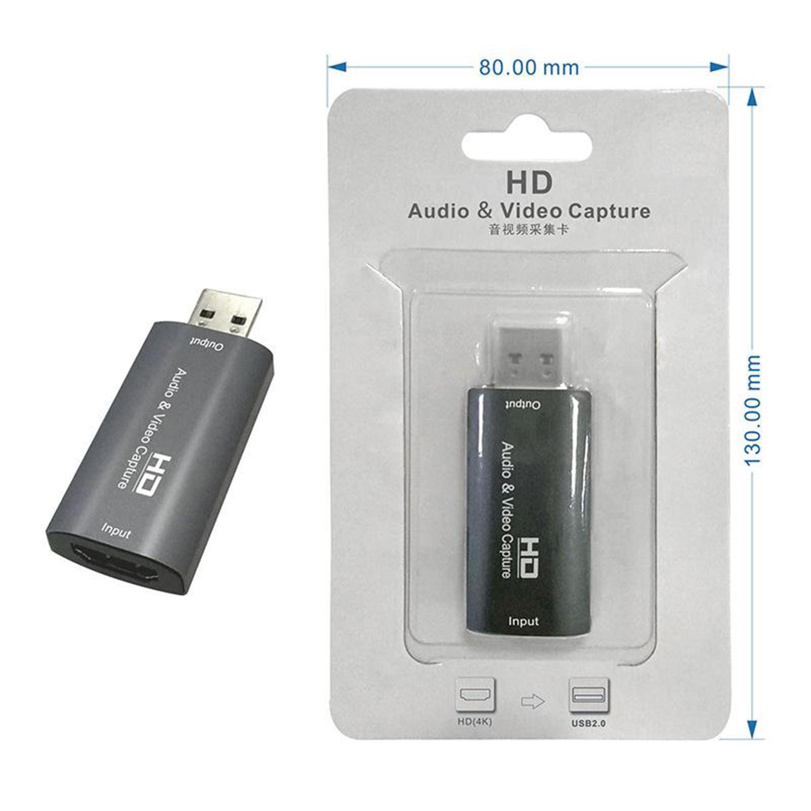 Audio Video Capture Card HDMI to USB 1080p HD Recorder Recording Device