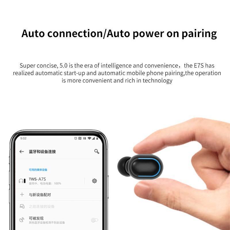 Thật Tai Nghe Nhét Tai Không Dây Bluetooth Tai Nghe Tai Nghe Nhét Tai Thể Thao TWS-Tai Tai Nghe Có Micro MIC Chống Nước Cho Điện Thoại Di Động