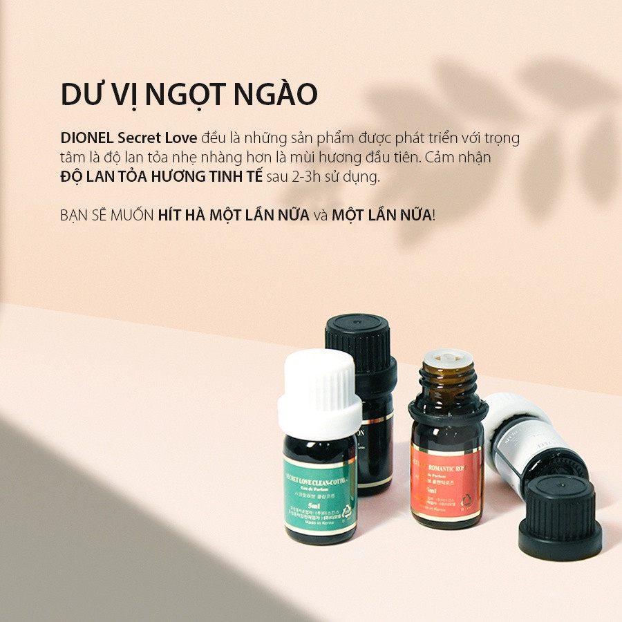 Nước Hoa V.ùng K.ín Hương Hoa Cam Thuần Khiết DIONEL Secret Love Nature White Edition Special Inner Perfume 5ml